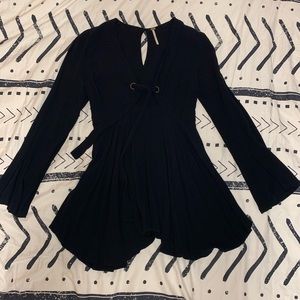Black, Flare Sleeves Free People Dress